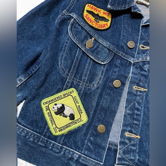 Vintage 80s Patched Lee Jean Jacket - Picture 4 of 12